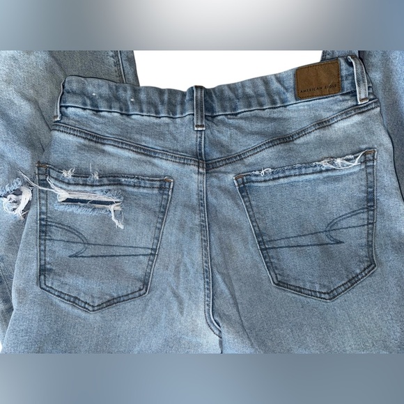 AE strigid curvy ripped super high waisted baggy straight jeans - Picture 7 of 9